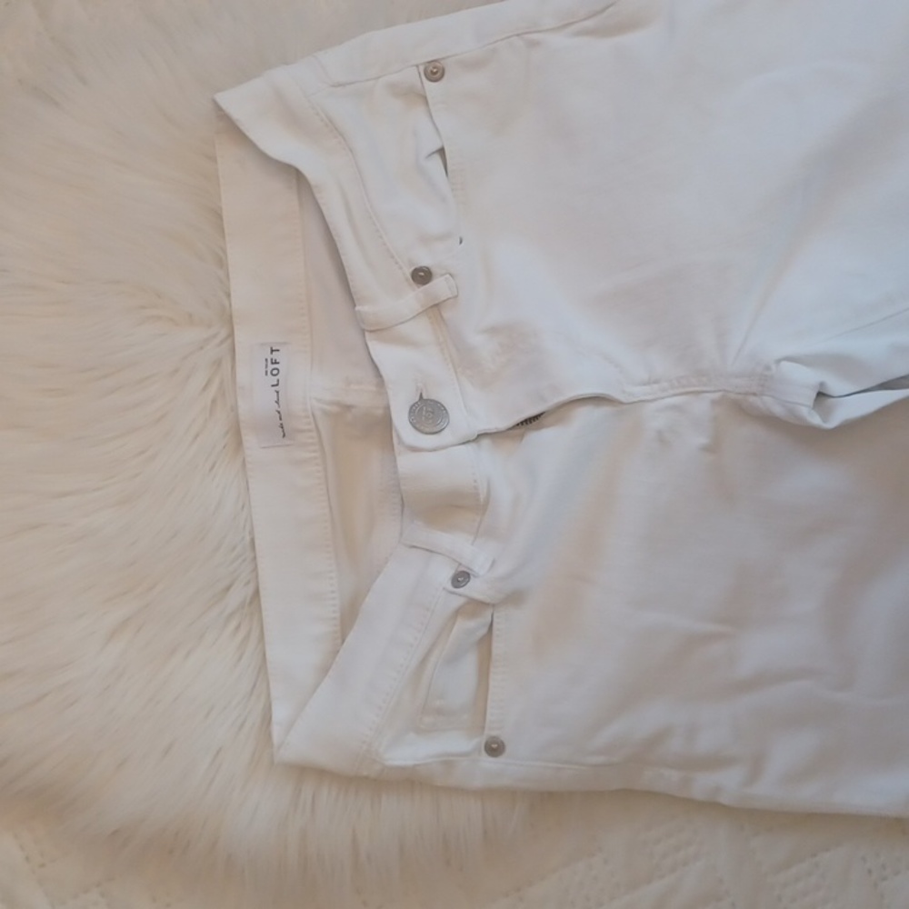 {LOFT} White Skinny Crop Jeans - Picture 2 of 5